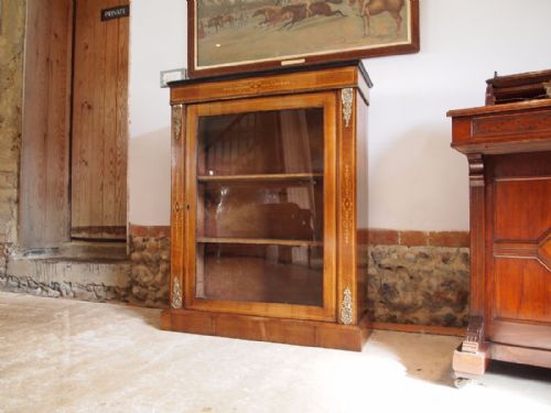 Cabinet Display Bookcase Victorian Walnut Pier Collectors C1880