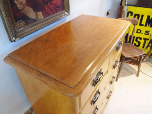 fig 1. Chest of drawers rare Arts and Crafts original paint c1890