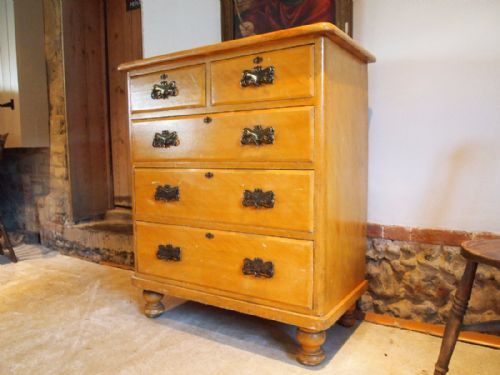 fig 2. Chest of drawers rare Arts and Crafts original paint c1890