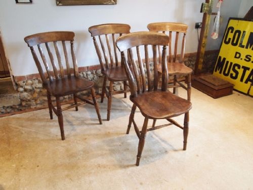 Chairs Four Victorian Windsor Kitchen Dining Chairs C1880