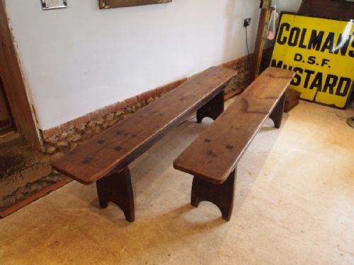 Bench Pew Settle a Pair of Victorian Pine Hingham Church Norfolk C1890