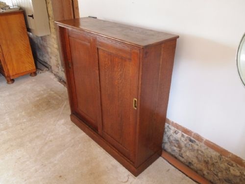 Cupboard Bookcase Cabinet Hall Edwardian Oak C1910