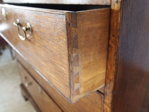 fig 2. Chest of drawers George III Oak c1780