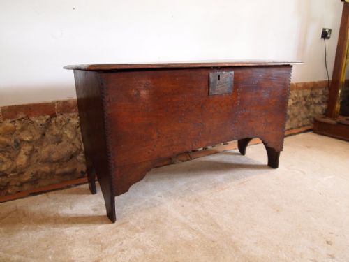 Coffer Chest Blanket Box George II Elm Dated 1750