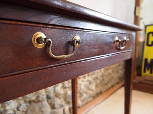 fig 1. Table lamp hall console lowboy George III Oak c1780