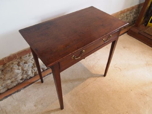 fig 2. Table lamp hall console lowboy George III Oak c1780