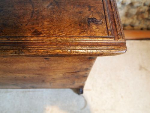 fig 1. Coffer chest blanket box Queen Anne Oak c1700
