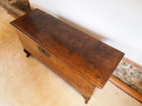 fig 2. Coffer chest blanket box Queen Anne Oak c1700