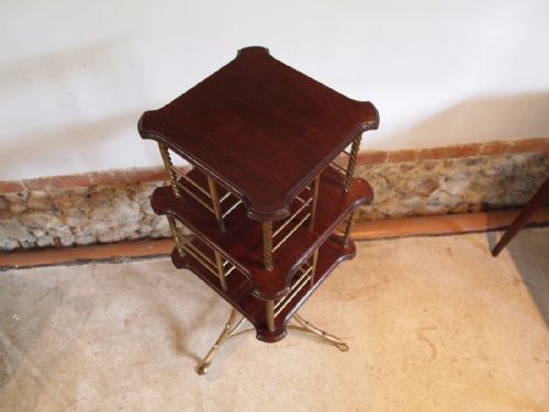 fig 2. Bookcase revolving bookstand Mahogany and Brass c1920