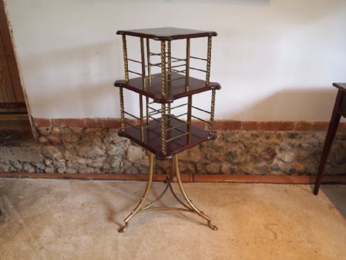 fig 3. Bookcase revolving bookstand Mahogany and Brass c1920