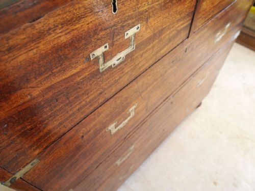 fig 1. Chest of drawers Victorian military campaign chest c1840