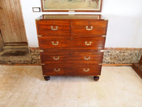fig 3. Chest of drawers Victorian military campaign chest c1840