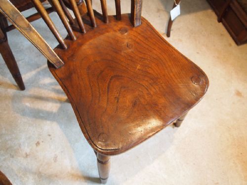 fig 1. Chairs set of four Victorian Windsor kitchen dining chairs c1890
