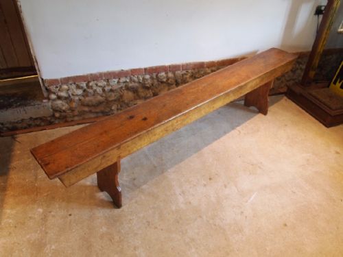 Bench Settle Victorian Pine from Langley School Norfolk C1895