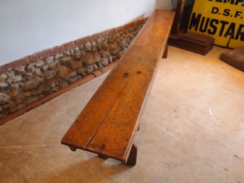 fig 1. Bench settle Victorian Pine from Langley school Norfolk c1895