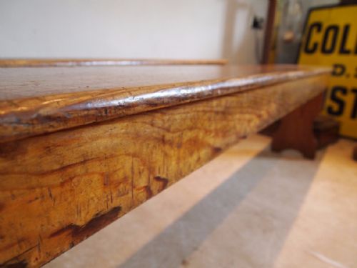 fig 2. Bench Settle pew pair of Victorian Pine Langley school Norfolk c1895