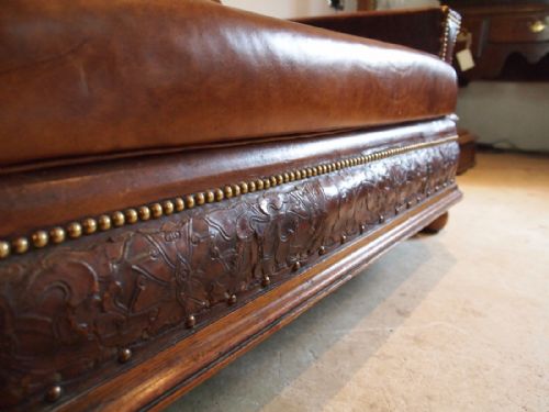 fig 2. Sofa settee Edwardian Leather club sofa c1900