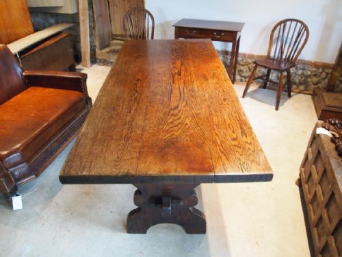 fig 2. Table refectory farmhouse dining table Oak c1920