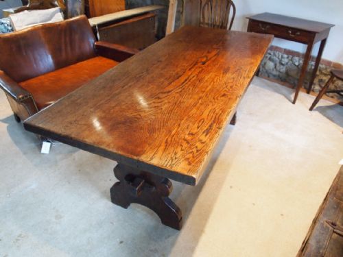 fig 3. Table refectory farmhouse dining table Oak c1920