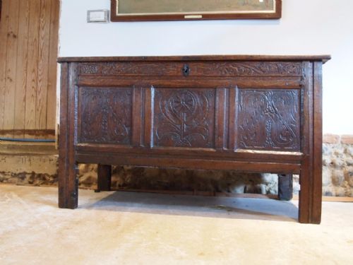 Chest Coffer Blanket Box Oak Queen Anne C1700