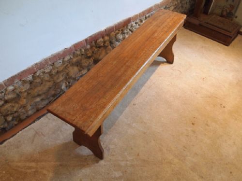 fig 2. Bench pew settle Victorian Pine Langley school Norfolk c1900