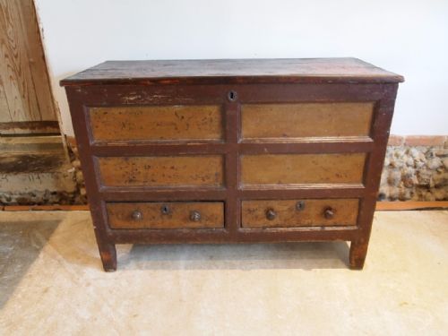 fig 2. Chest coffer blanket box mule chest George III c1800