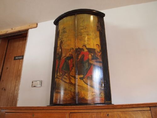 fig 2. Cupboard cabinet George III Oak corner painted c1800