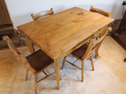 Table Dining French Pine Painted C1880
