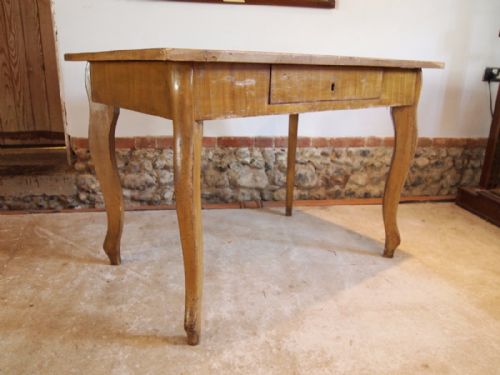 fig 1. Table dining French Pine painted c1880