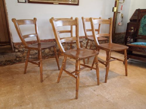 fig 2. Chairs set of 5 Victorian East Anglian bar back Windsor c1880