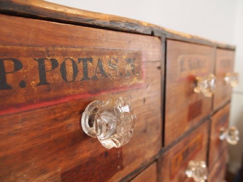 fig 1. Chest of drawers apothecary chemist pharmacy Victorian c1870