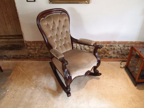 fig 2. Chair rocking chair William IV Rosewood c1835