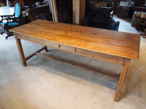 Table Victorian Period French Pine Dining Refectory Farmhouse Table C1880