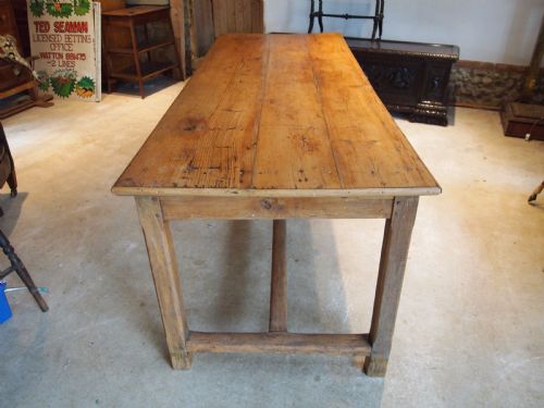 fig 2. Table Victorian period French Pine dining refectory farmhouse table c1880