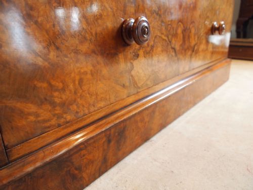 fig 1. Chest of drawers Fine Victorian Burr Walnut c1850