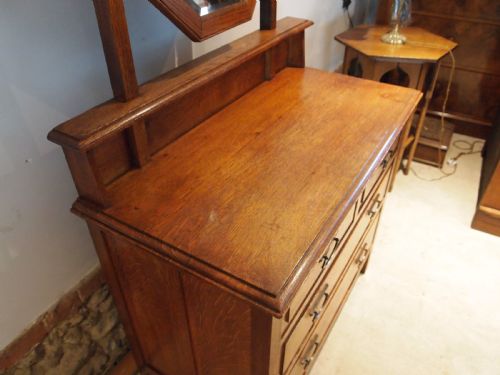 fig 2. Chest of drawers Arts and crafts Oak dressing chest c1900