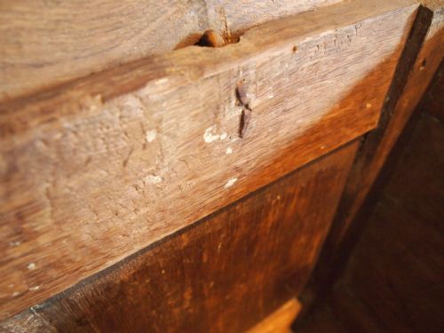 fig 3. Coffer chest Blanket box Oak James II c1680