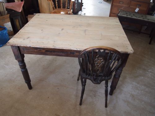 fig 2. Table Victorian Pine scrub top dining table c1880