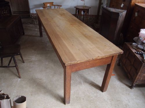 Table Edwardian Pine School Refectory Dining Farmhouse Table C1910