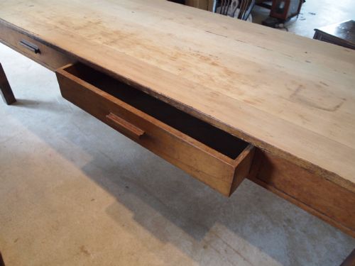 fig 2. Table Edwardian Pine school refectory dining farmhouse table c1910