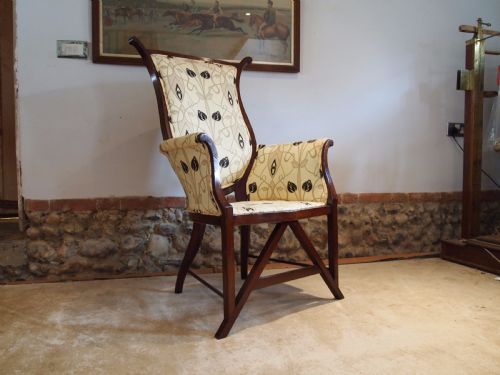 fig 1. Chair Arts and Crafts Art Nouveau Mahogany chair c1900