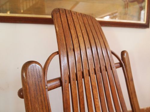 fig 1. Chair rocking chair Arts and Crafts Oak c1920