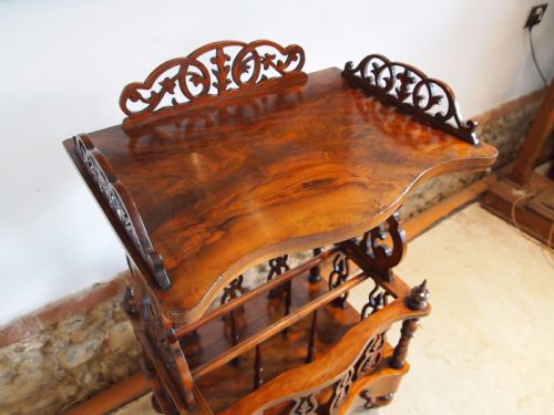 Canterbury Table Victorian Walnut C1880