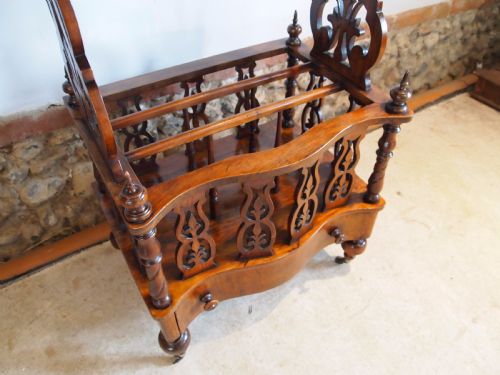 fig 2. Canterbury table Victorian Walnut c1880