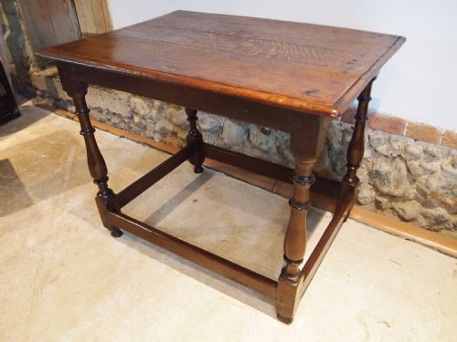 Table Side Lamp Hall Console Oak Charles II 1680