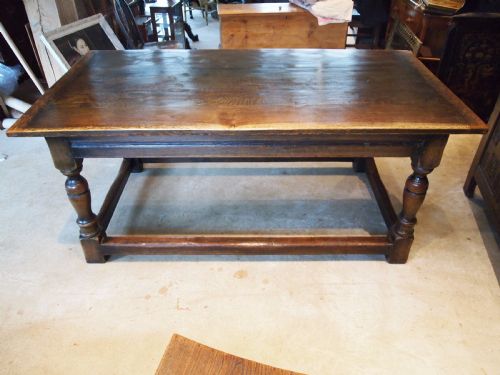 fig 2. Table Oak refectory dining farmhouse c1920