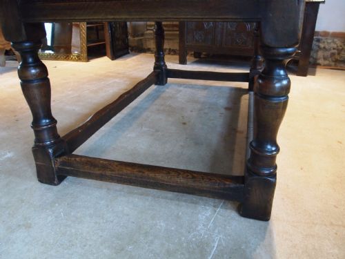 fig 3. Table Oak refectory dining farmhouse c1920