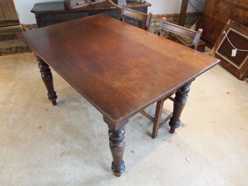 Table Dining Kitchen Victorian Walnut C1890