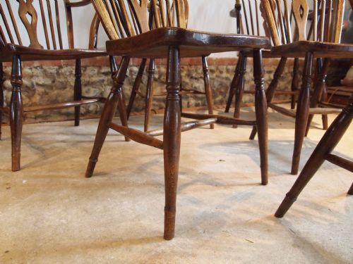 fig 3. Chairs Windsor Ash and Elm set of six kitchen dining chairs c1820