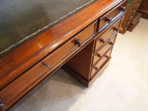 fig 3. Desk fine Victorian Mahogany pedestal desk c1860